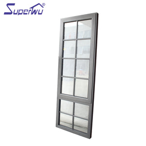Superwu NFRC impact frame glass thermal break aluminum casement windows