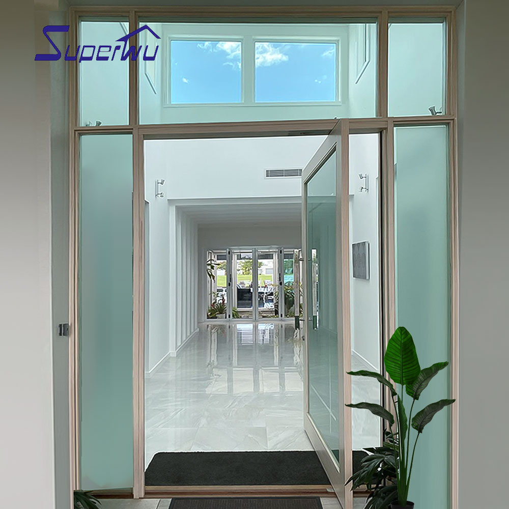 Superwu AS2047 NFRC DADE standard energy saving aluminium glass hinged door