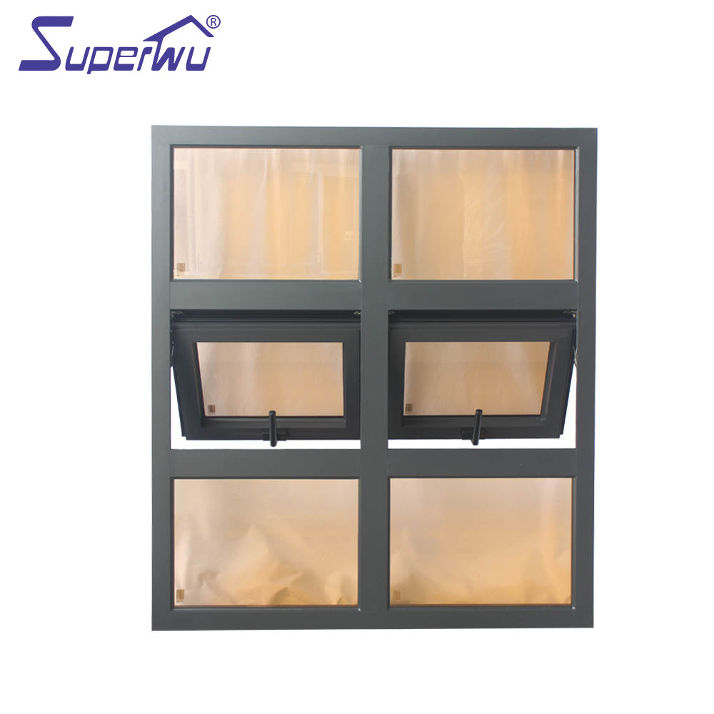 Superwu manufacturer Best price high quality impact rated glazed awning hung window