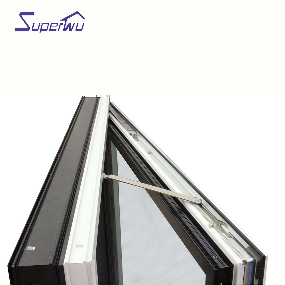 Superwu Hotel luxury commercial glass aluminum tilt and turn window designs