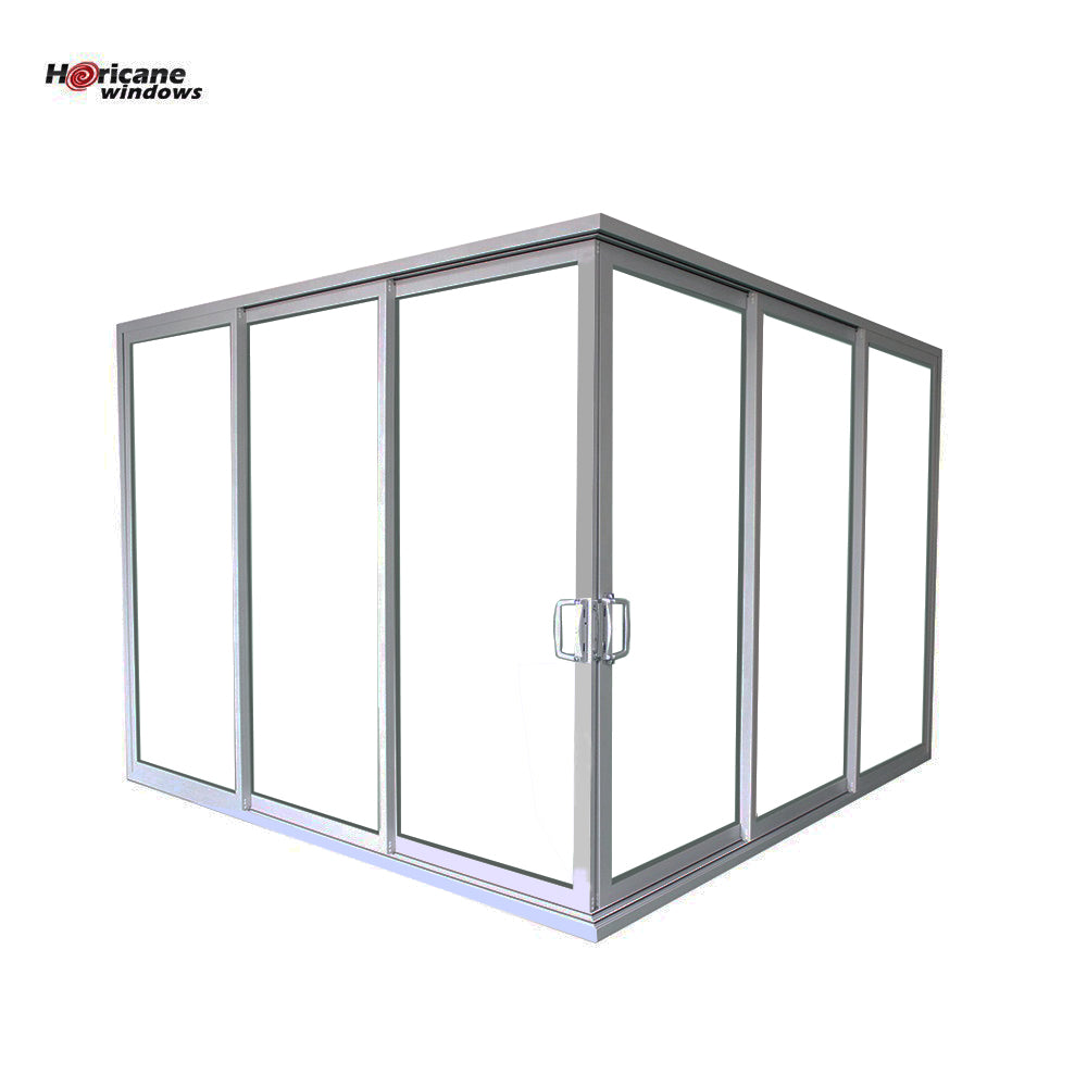 Superhouse NFRC AS2047 standard residential white interior double slim frame aluminium sliding doors with glass for sale