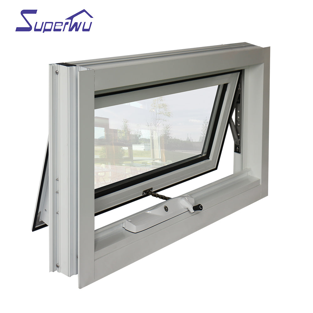 Superwu Australia Standard Matte Black Aluminium Double Glazed Awning Window