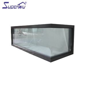 Superwu New design aluminum corner fixed window cheap price