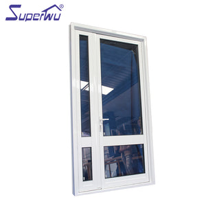 Superwu Australia standard double glass black aluminium swing glass door