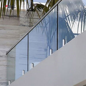 Superhouse aluminum post glass handrail