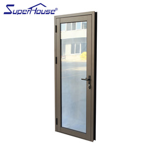 Superhouse Dark Bronze Anodized Aluminum Hinged Door With German High Quality Hardware System