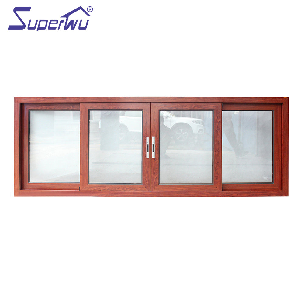 Superwu New design cheap price aluminum double glass sliding window and door double glazed