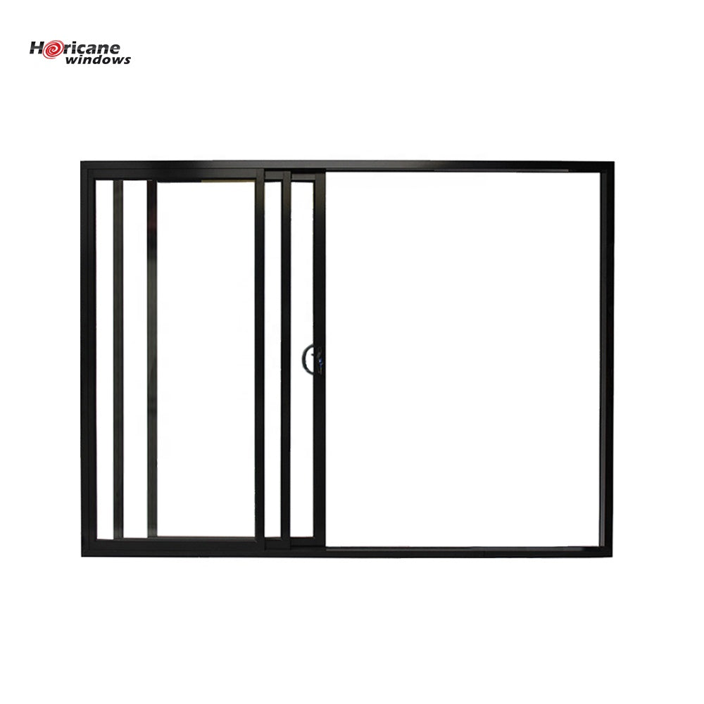Superhouse NFRC AS2047 standard cavity black glass 3 panel triple aluminium frame sliding stacker door