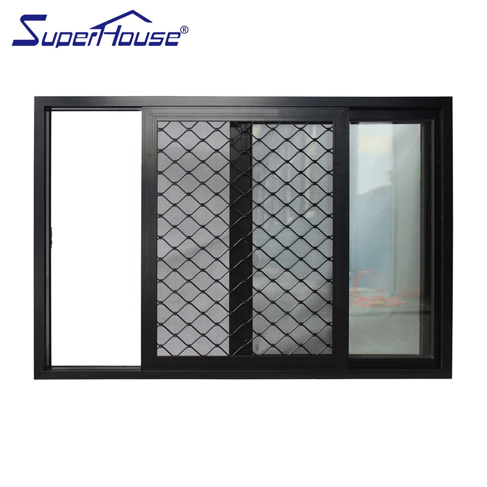 Superhouse Australia Hot Sale Aluminium Sliding Window with Diamond Grille and Lockable Screen