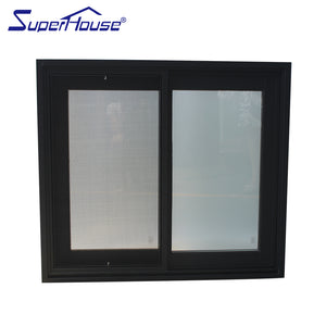 Superhouse Aluminum Hurricane Proof Glass Sliding Window with grill and cheaper price