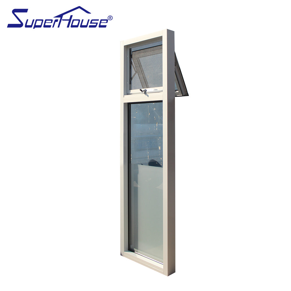 Superhouse safety glass awning anodized window