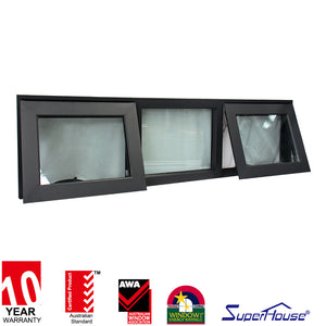 Superhouse Safety glass awning type black window