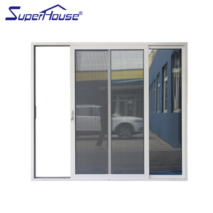 Suerhouse Hurricane poof NOA standard commercial Non-thermal break safety glass aluminium sliding door