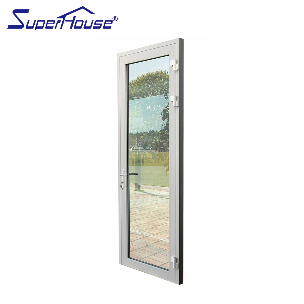 Superhouse AS2047 NFRC AAMA NAFS NOA standard commercial double color aluminium single swing door