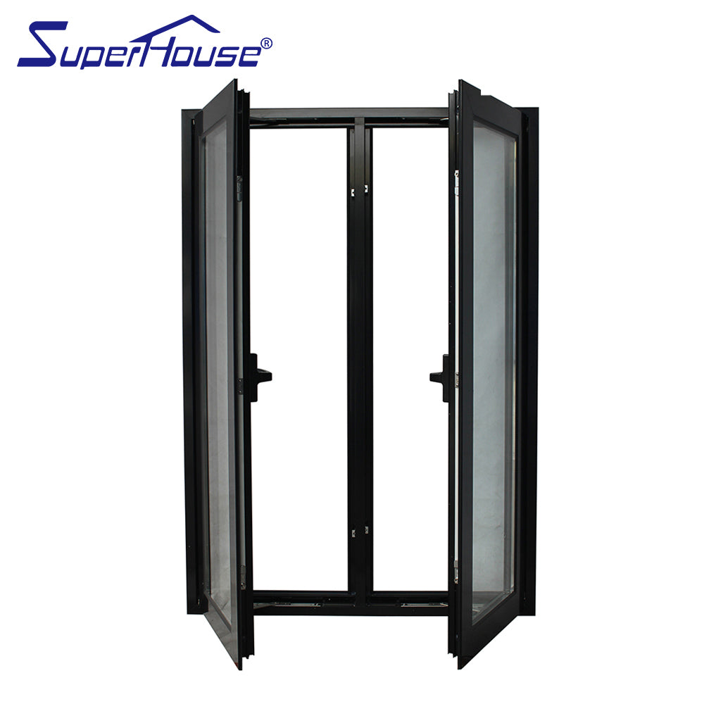 Superhouse American style aluminum frame Double glazing casement window with tinted glass