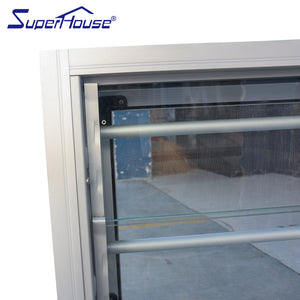 Superhouse Air conditioner waterproof aluminium super clear openable louvered window with security bar