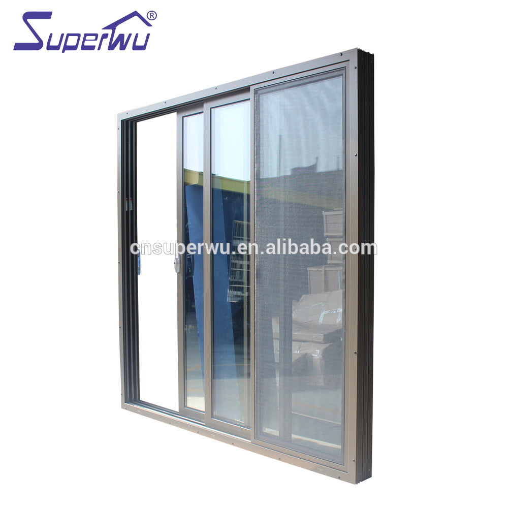Superwu Factory hot sale aluminum tempered glass door price doors for balcony double glazed aluminium design with fair