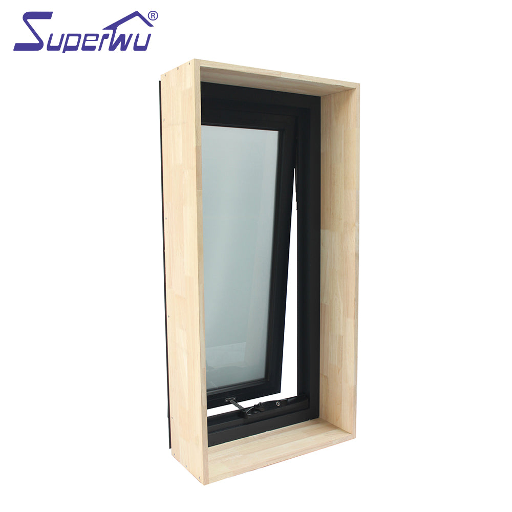 Superwu Electronic Component blind inside double glass window Aluminum Awning swing