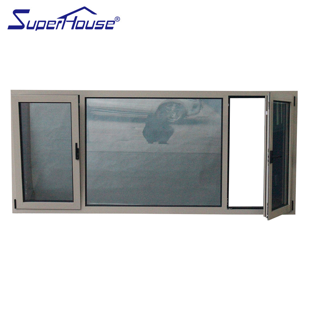 Superhouse EU USA Australia market fire rated aluminum tilt turn window with stainless steel flynet