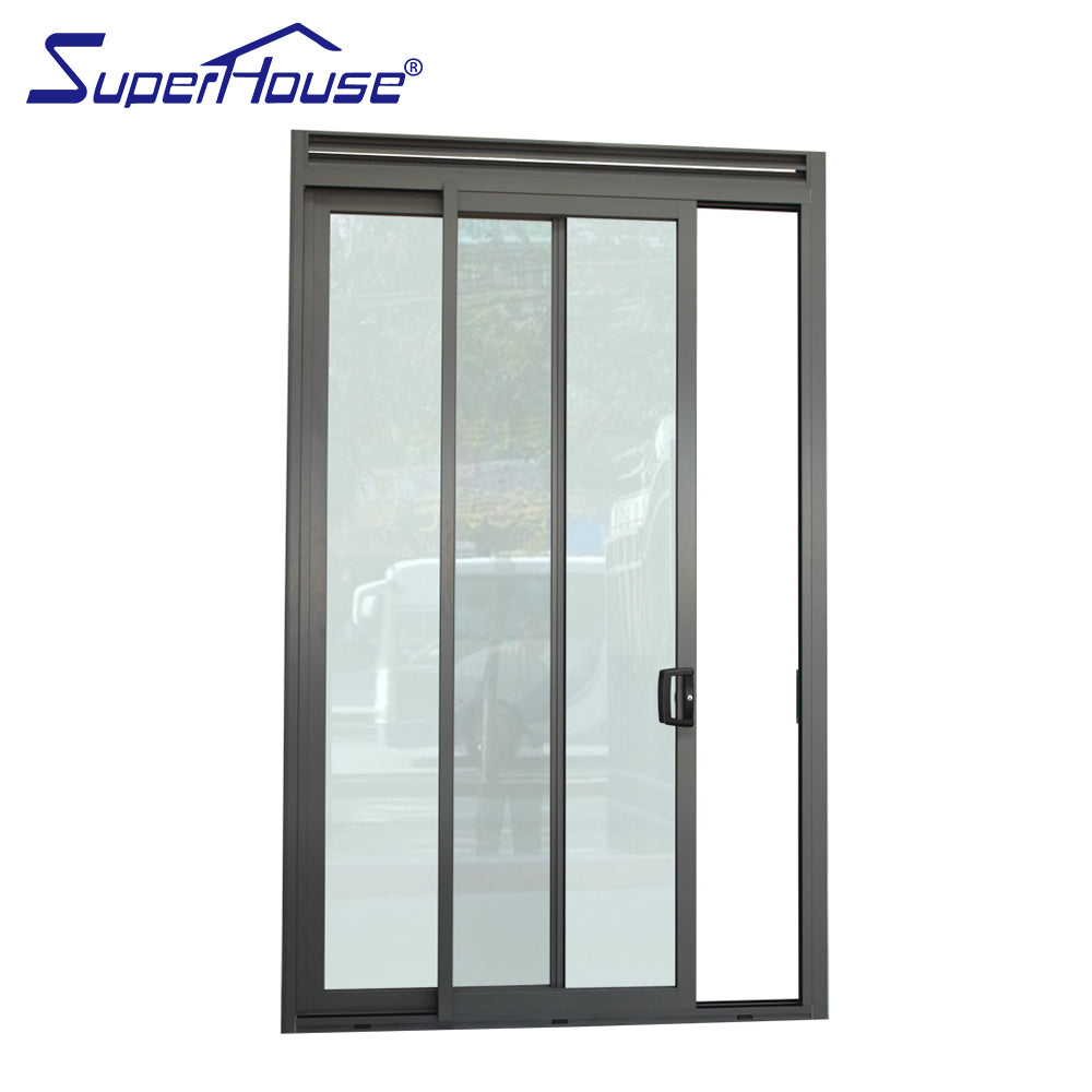 Superhouse Australia AS2047/AWA/AS1288 standard commercial system tempered glass aluminium toilet sliding door with trickle vent