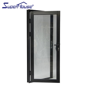 Superhouse garden sunroom glazed aluminium casement doors with threshold