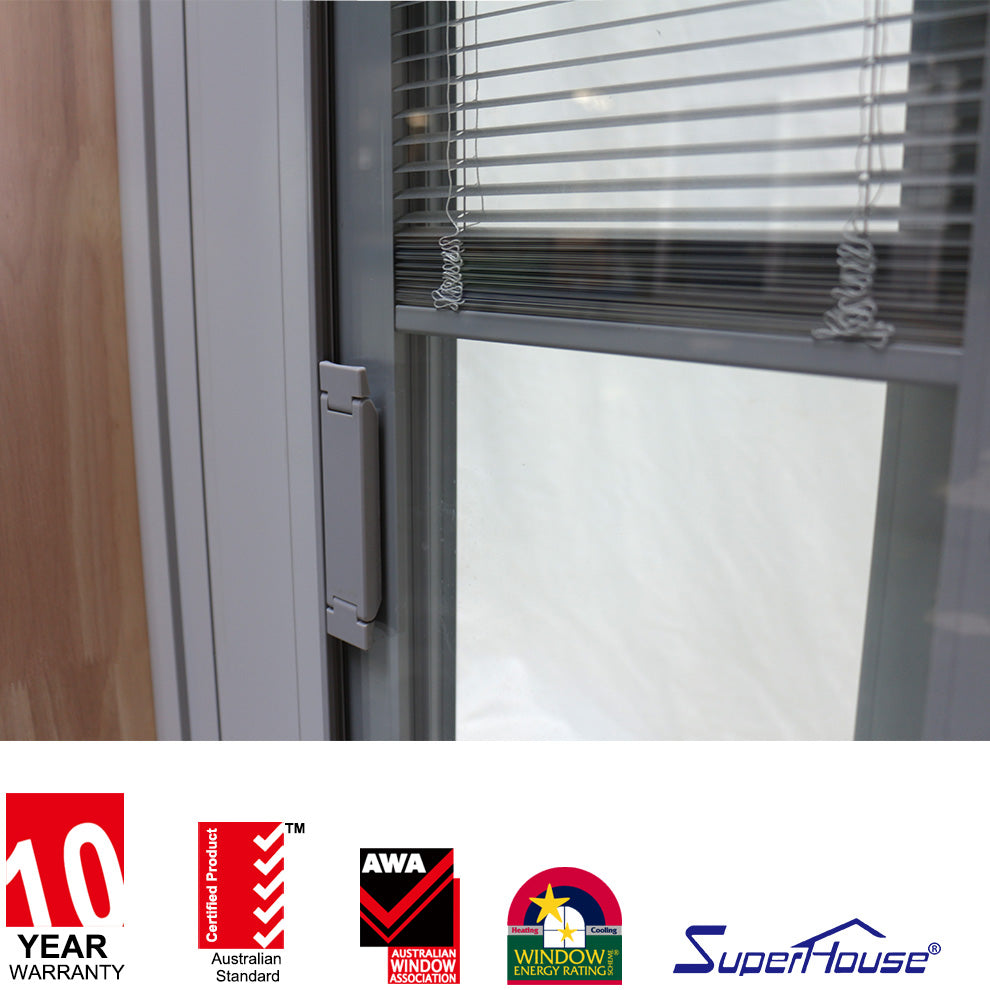 Superhouse timber reveal insulation blind movable blind shutter fiberglass flycreen design aluminium sliding window