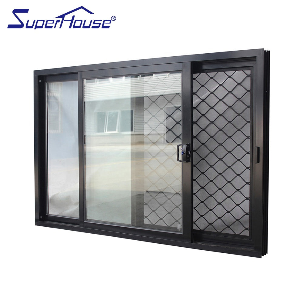 Superhouse EU USA Australia market hot sale anti theft sliding window with stainless steel flynet