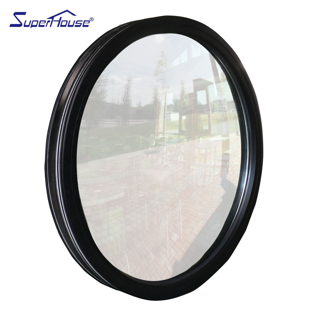 Superhouse Australia USA Canada market hot sale fixed circle window with double glass for villa