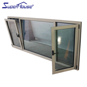 Superhouse EU USA Australia market fire rated aluminum tilt turn window with stainless steel flynet