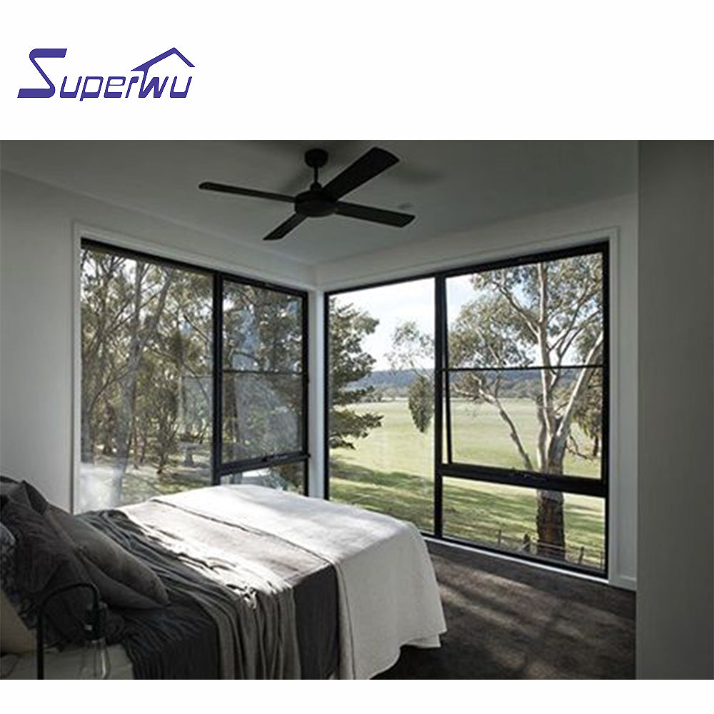 Superwu Australian as2047 high quality winder design double glazed awning window