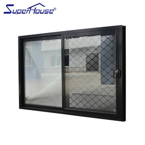 Superhouse EU USA Australia market hot sale anti theft sliding window with stainless steel flynet