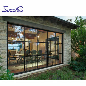 Superwu New design australian standard large viewing angle fixed window balcony glass windows