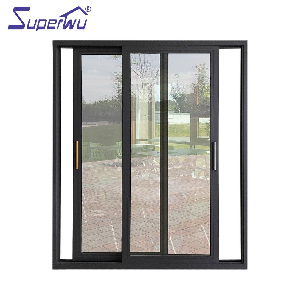Superwu High quality factory horizontal blinds sliding glass doors accordion