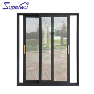 Superwu High quality factory horizontal blinds sliding glass doors accordion