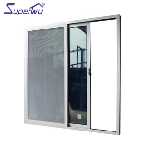 Superwu Factory hot sale aluminum tempered glass door price doors for balcony double glazed aluminium design with fair