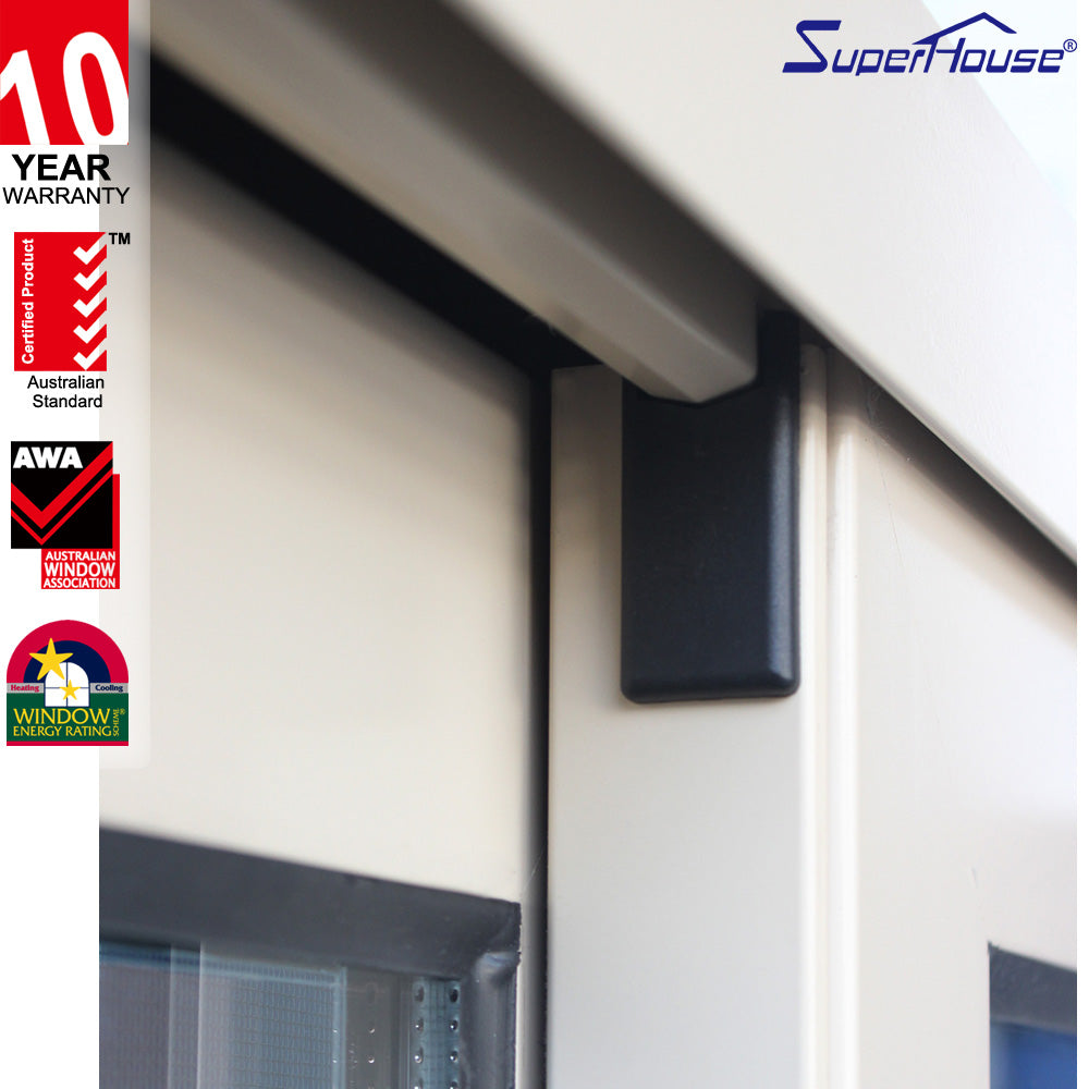 Superhouse AS2047 thermo break aluminum profile sliding window with insulating glass