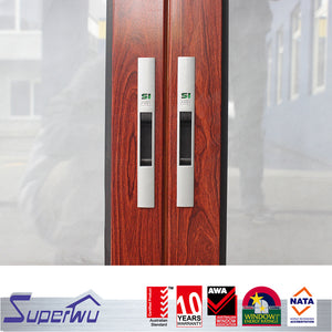 Superwu Australia commercial design Wood Grain sliding glass sliding window