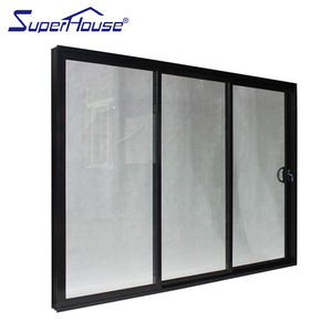Superhouse Australia standard exterior use most popular design 3 panel sliding patio door with fiberglass flyscreen