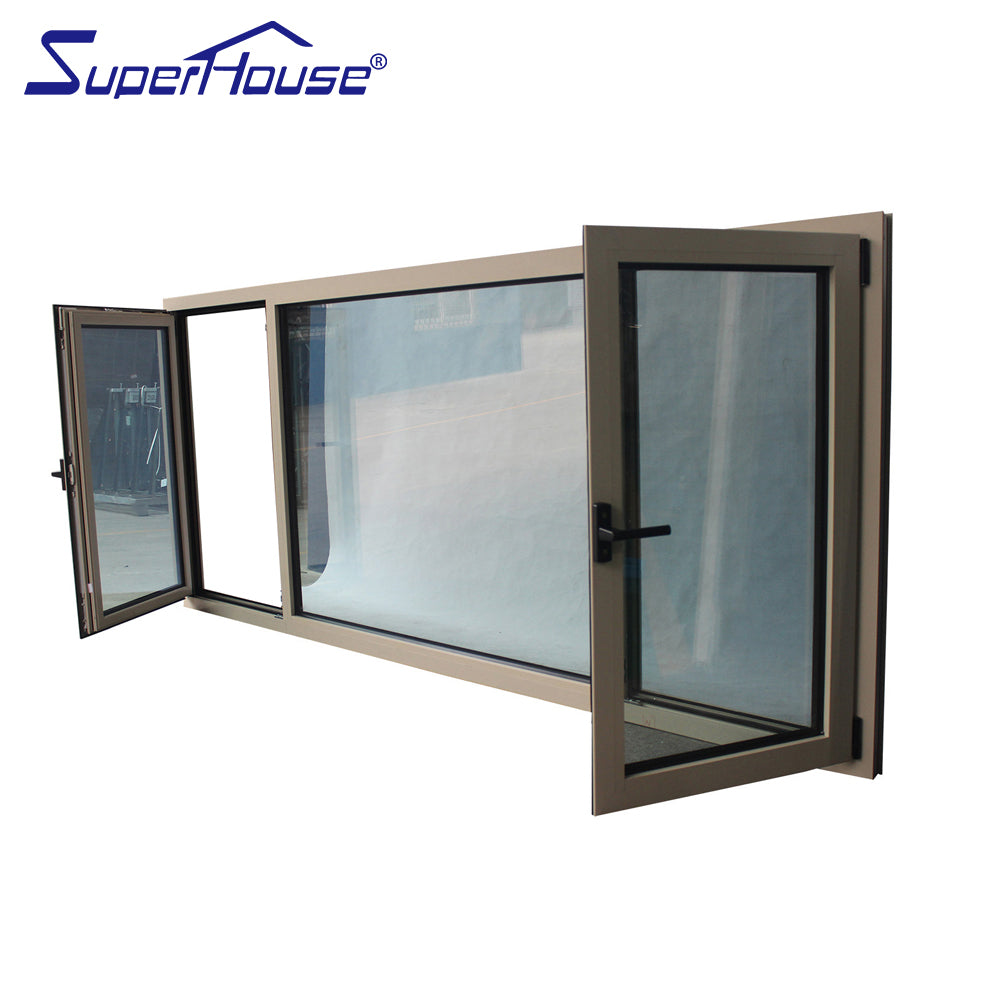 Superhouse EU USA Australia market fire rated aluminum tilt turn window with stainless steel flynet