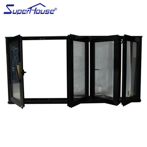 Superhouse New Zealand standard approved aluminium accordion folding sliding windows