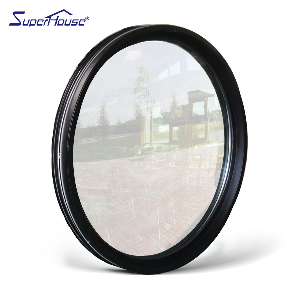 Superhouse Australia USA Canada market hot sale fixed circle window with double glass for villa