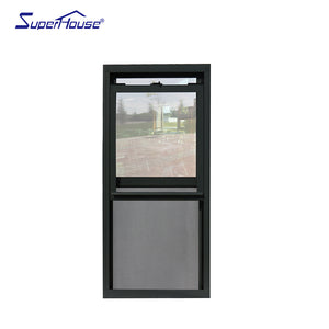 Superhouse 80 miu powder coating brown aluminium windows lift sliding windows with SS mesh