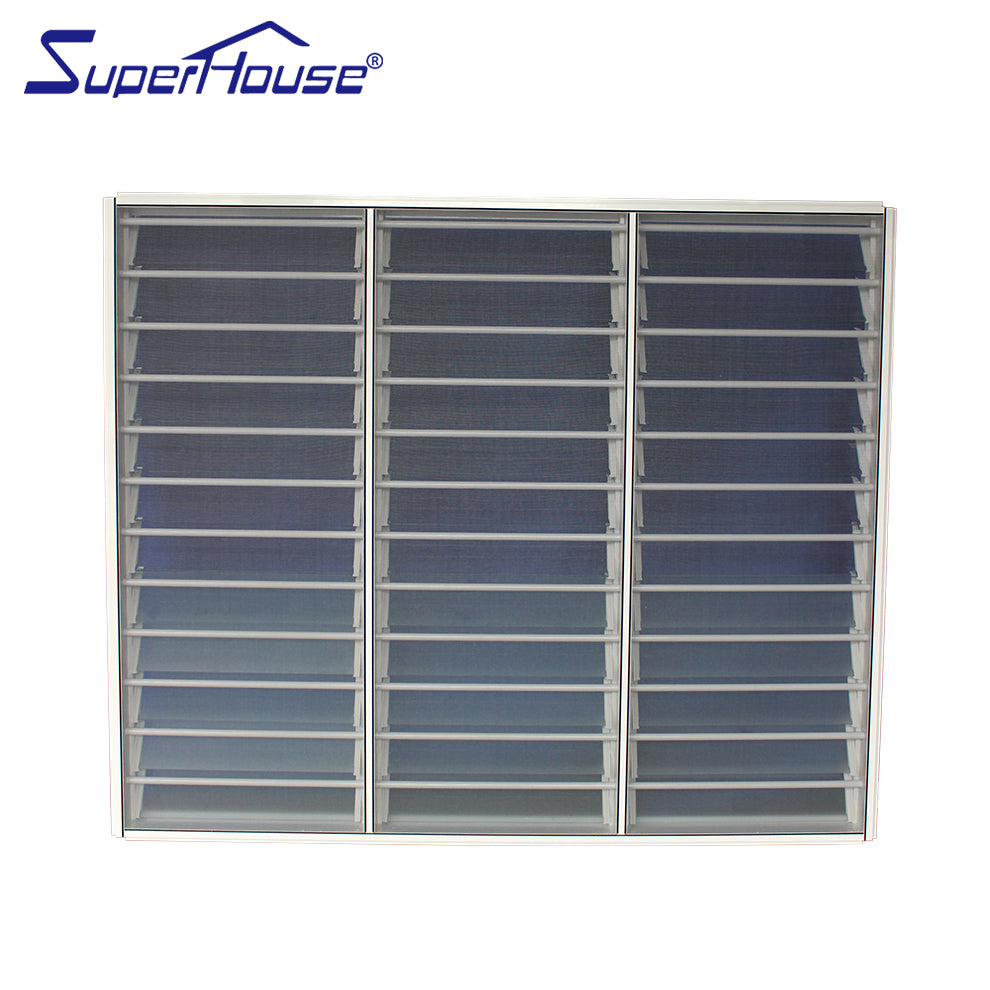 Superhouse aluminium glass louvers window glass windows for homes adjustable shutters