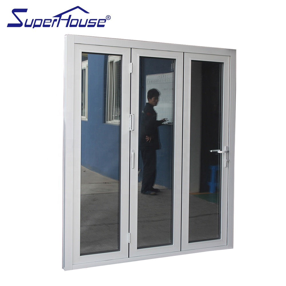 Suerhouse Australia As2047 As2208 standard commercial system aluminum bi-folding door with 10 years warranty