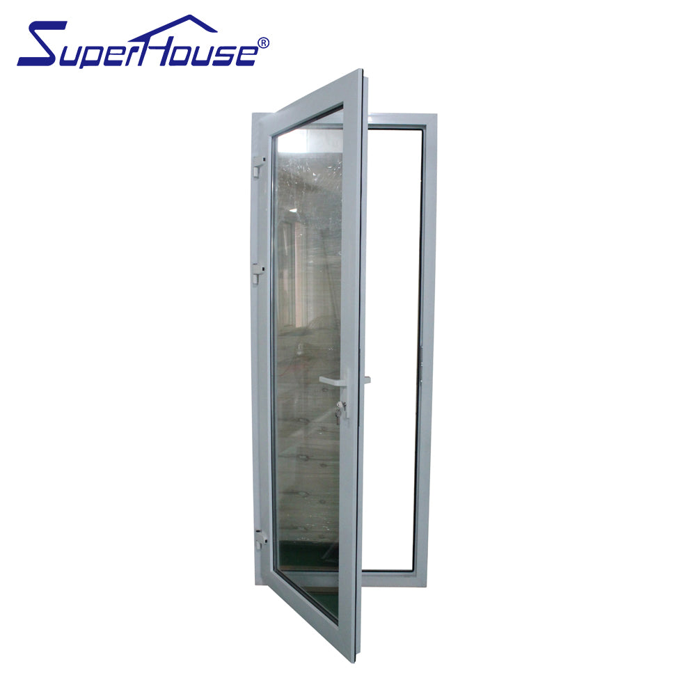 Superhouse Factory Customized Mirrored Glazing Surface Finishing Aluminium Fire rated Hinged Doors For Hotels