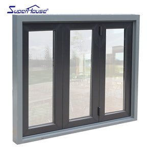 Suerhouse Bulletproof glazing aluminium 3 glass windows europe triple pane windows