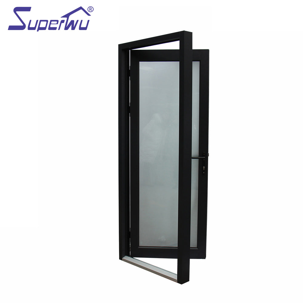 Superwu Aluminum frame hinged door with double low E glass for residential house in Australia