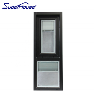 Superhouse EU market CE certified high energy saving awning window with double glass and blind inside