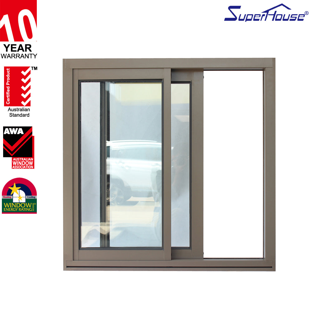 Superhouse high quality customized color aluminum tempered glass sliding window