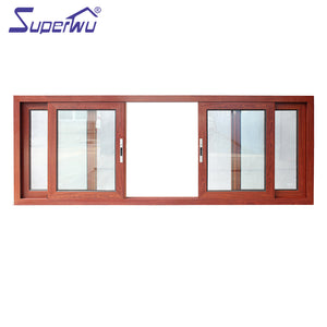 Superhouse Aluminum sliding window price United States new design wooden color office anodized sliding windows